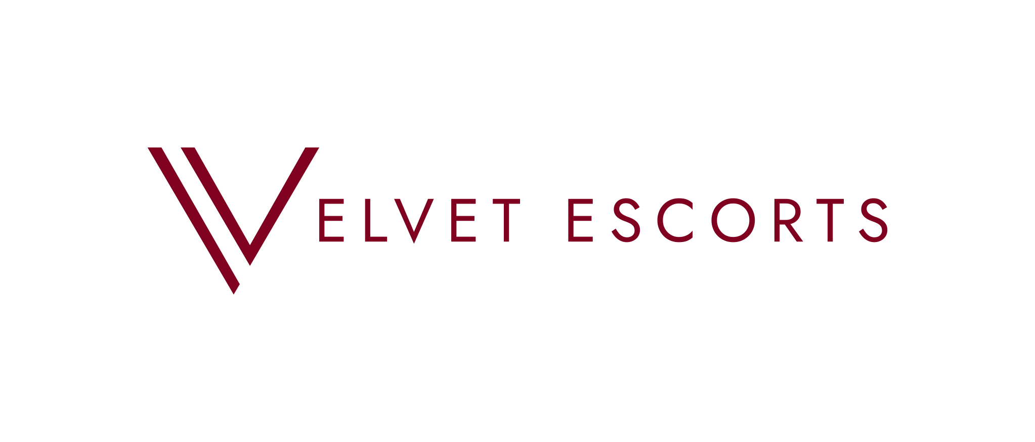 Velvet Escorts transparent logo in burgundy